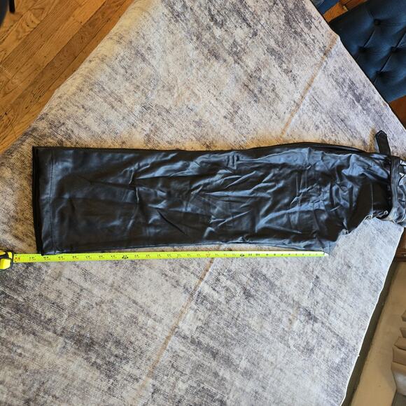 PrettyLittleThing Jumpsuit Womens 12 Black Leatherette Biker Moto Steam Punk NEW - Picture 13 of 16